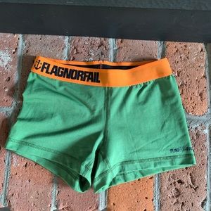 Orange and Olive Flag nor Fail shorts